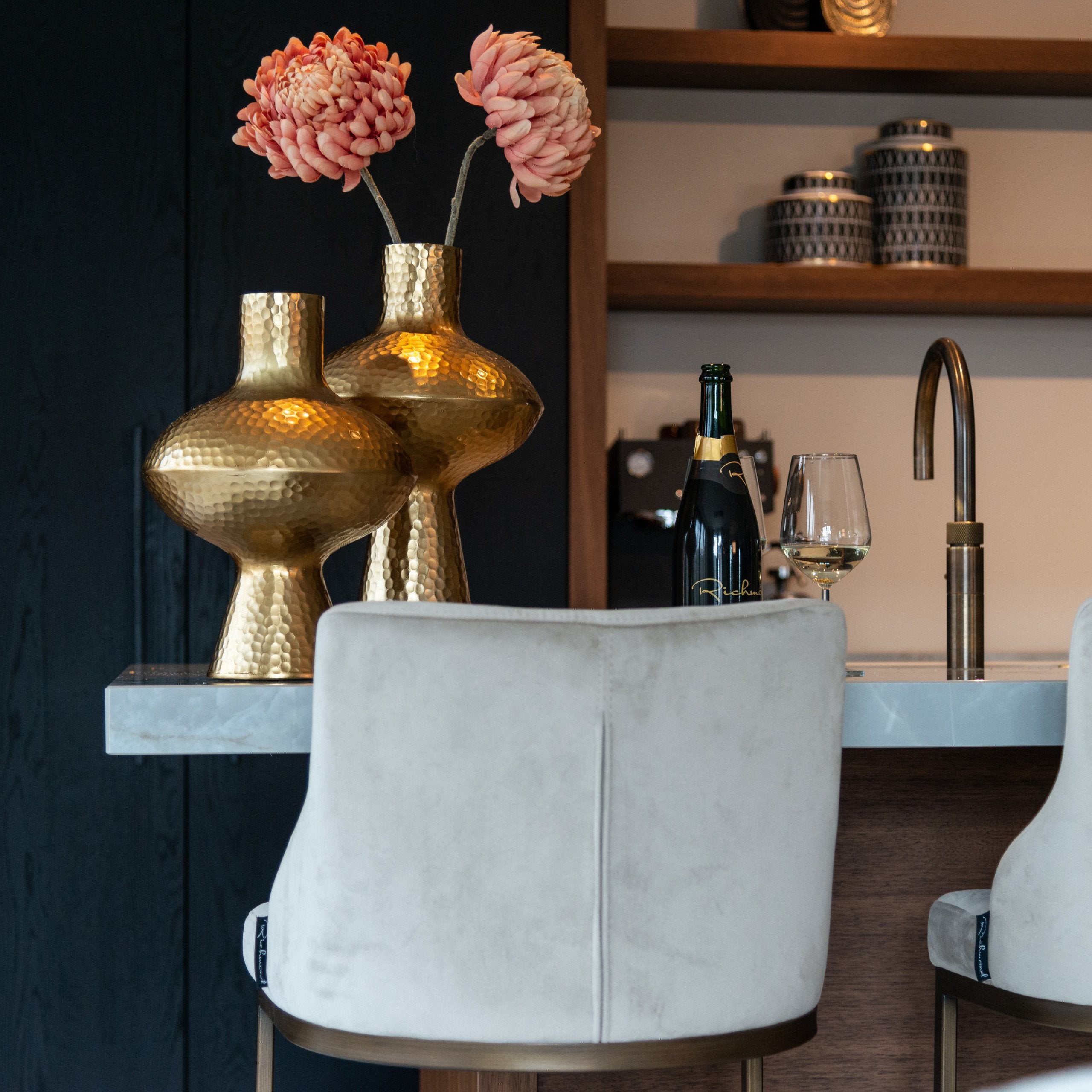 Vase Caitlyn gold small