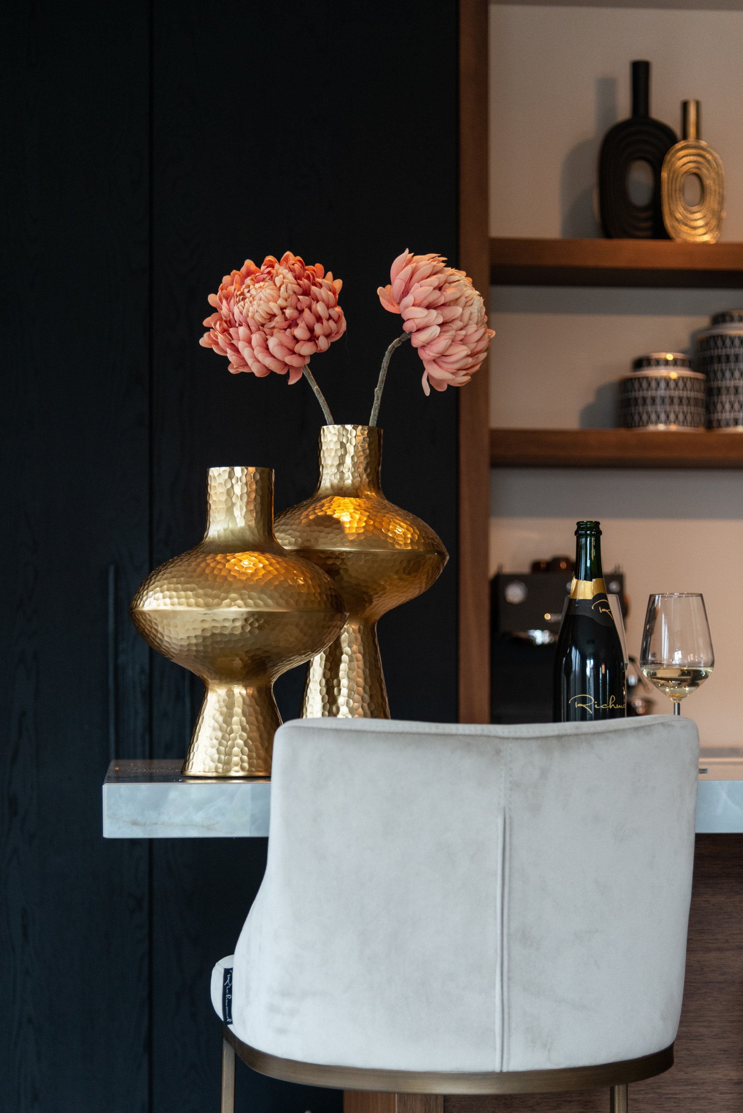 Vase Caitlyn gold small