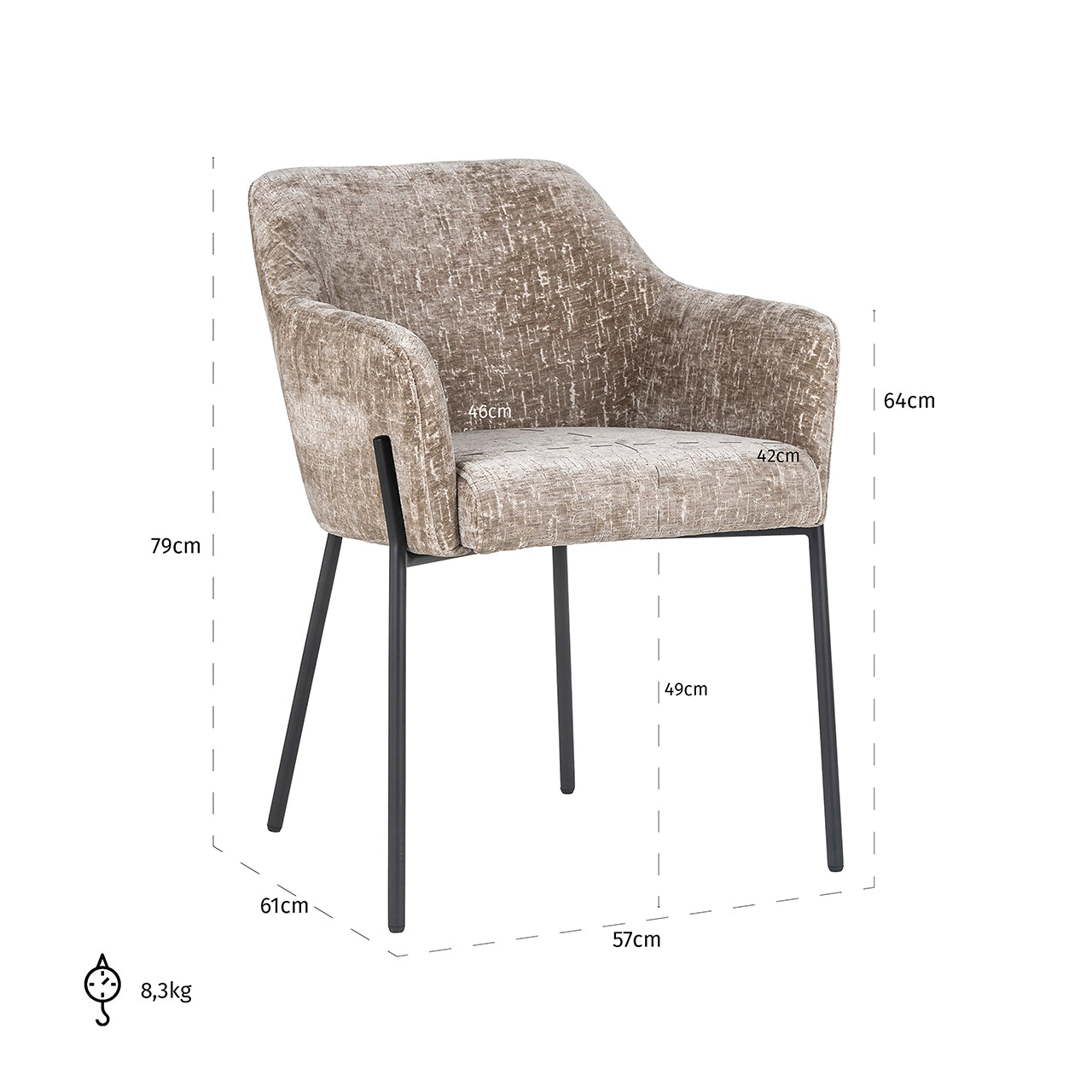 Chair Fay shitake island (Shitake Island 124)