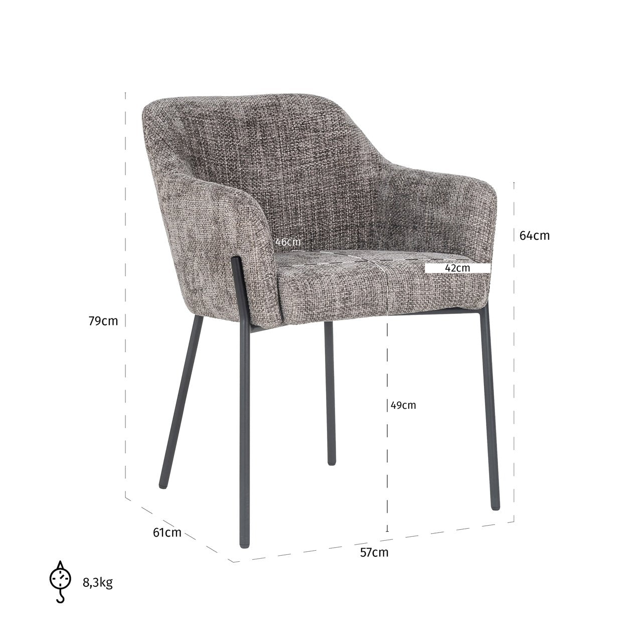 Dining chair Fay wood renegade