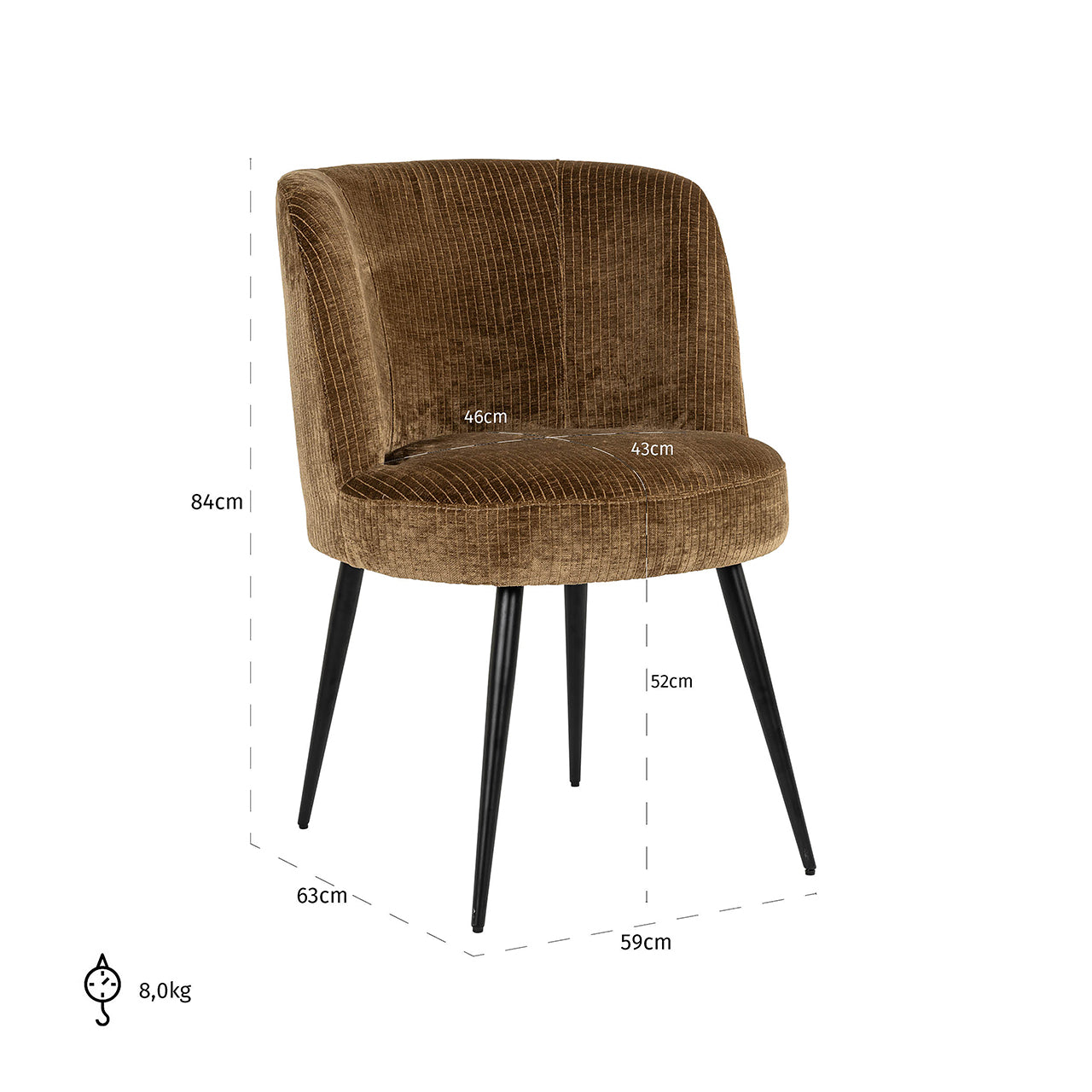 Chair Morton olive cloe (Cloe 751 Olive)