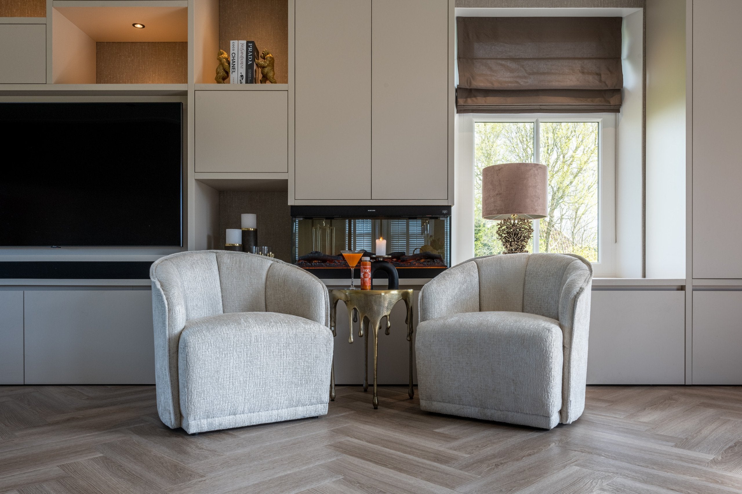 End table Carly brushed gold