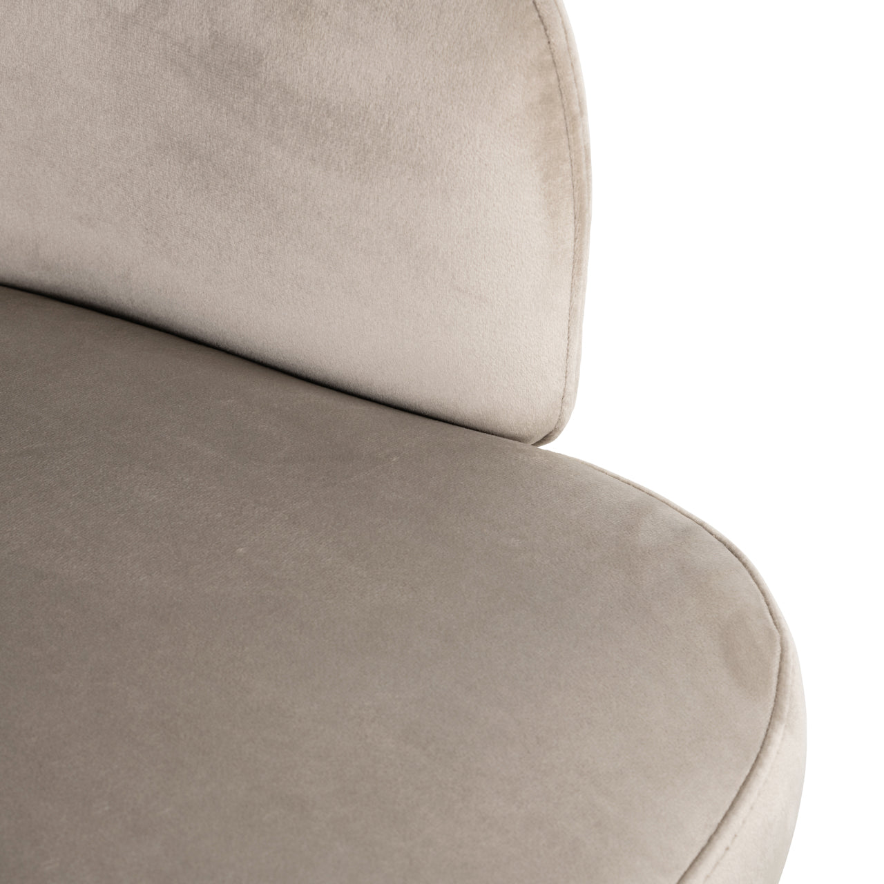 Dining chair Amphara khaki velvet fire retardant