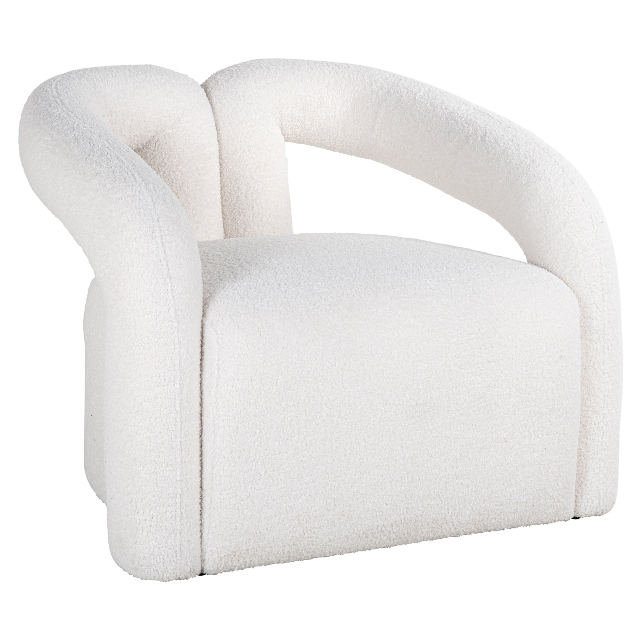 Lounge chair Dana white furry
