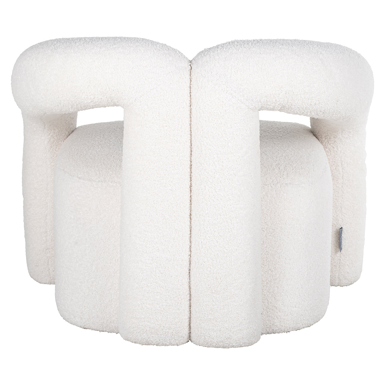 Lounge chair Dana white furry (Himalaya 900 white furry)