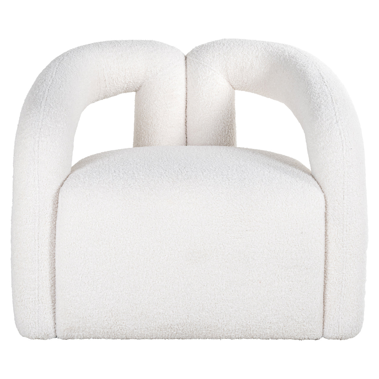Lounge chair Dana white furry