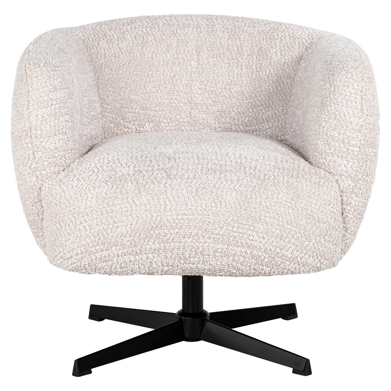 Lounge chair Estelle lovely cream swivel