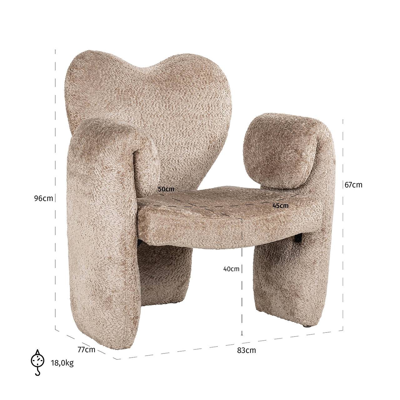 Lounge chair Didi (Sheep 01 nature)