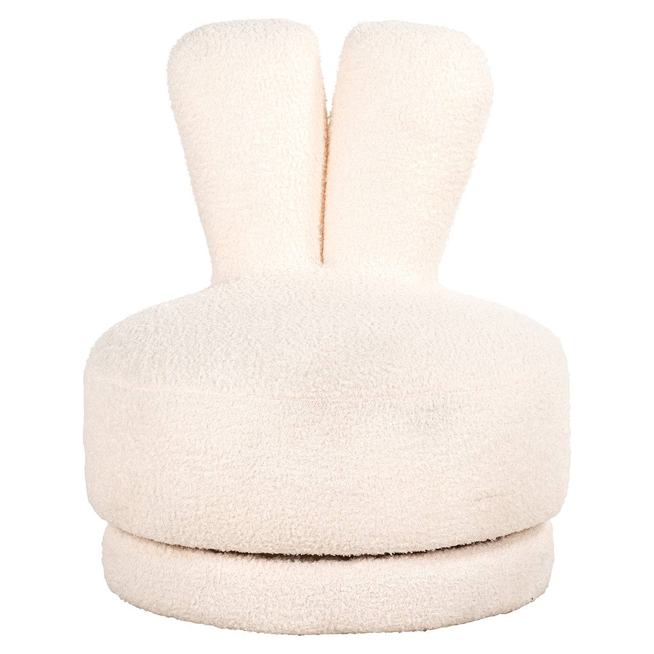 Kids swivel lounge Bunny white teddy (Teddy 14 White)