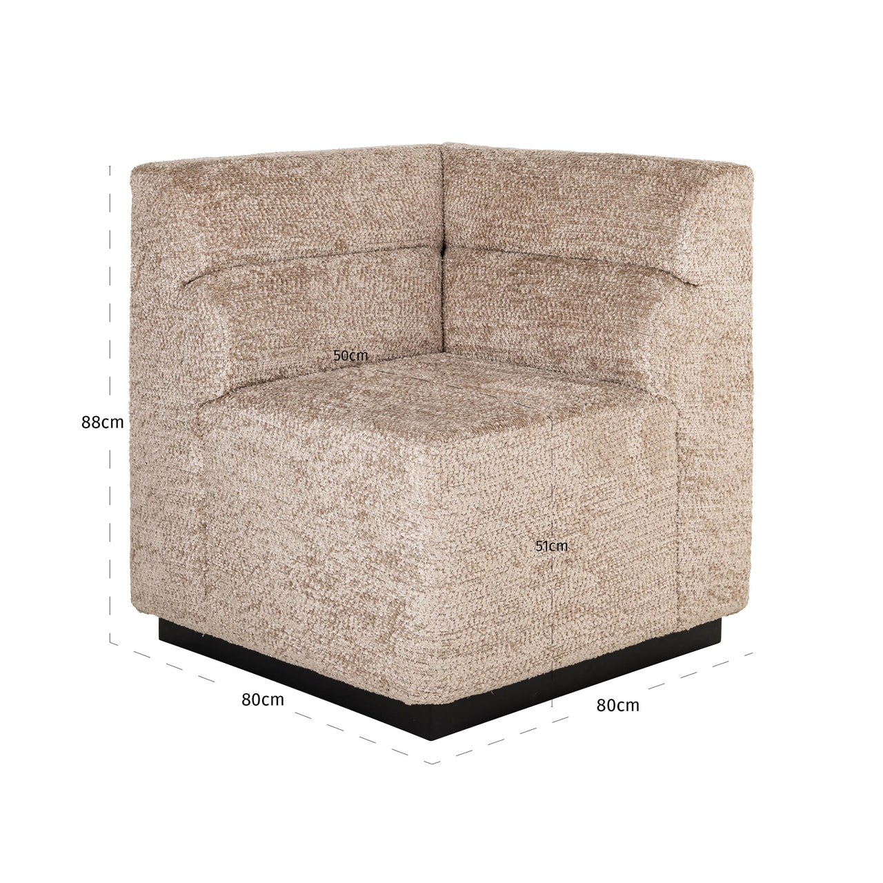 Dining bench Delia customized corner