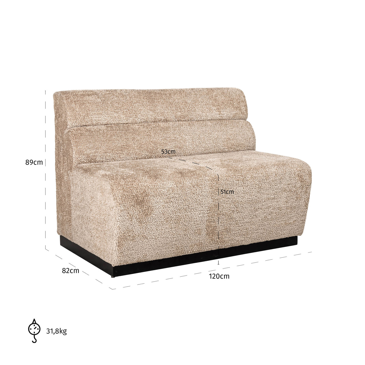 Dining bench Delia customized
