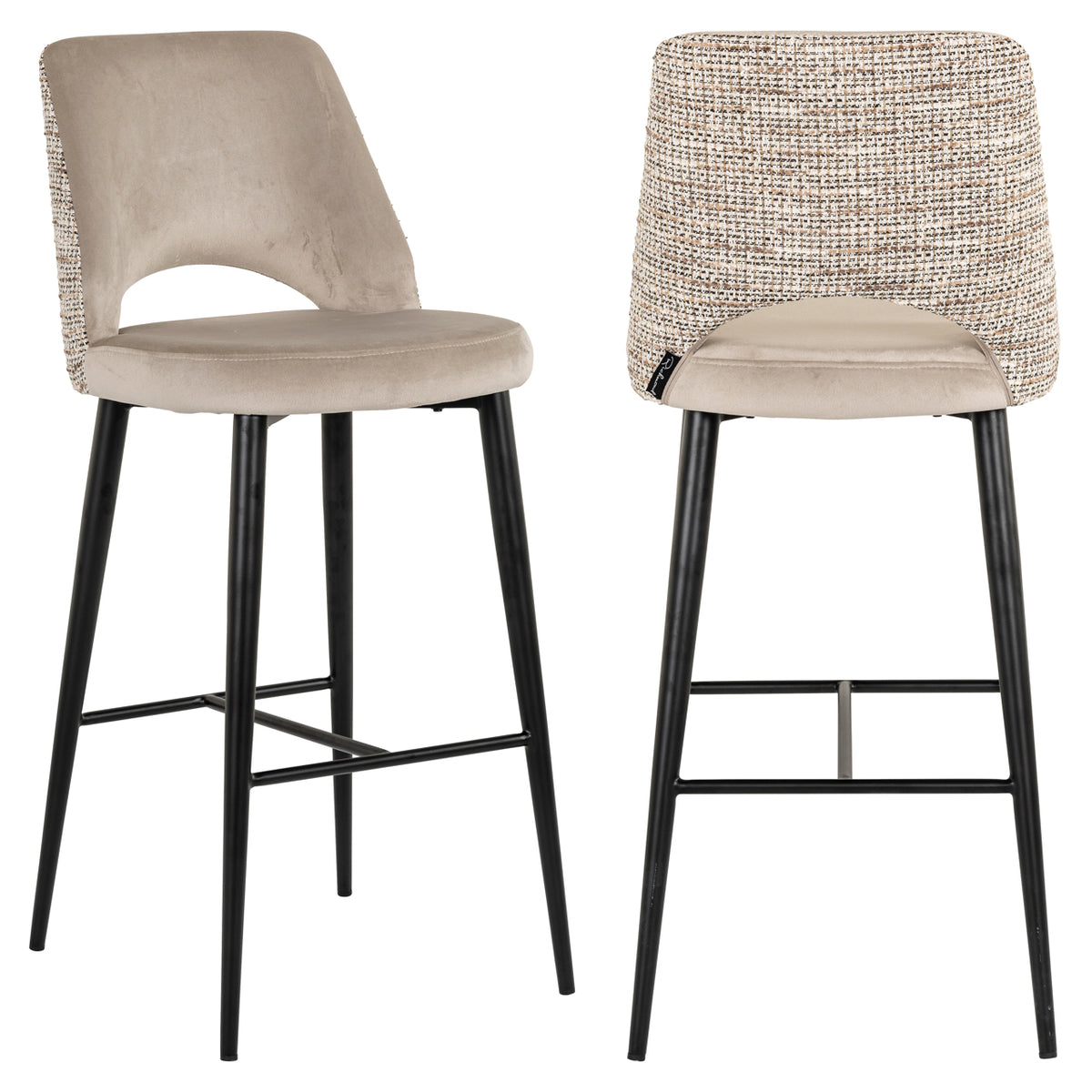 Bar stool Tabitha trendy nature fire retardant