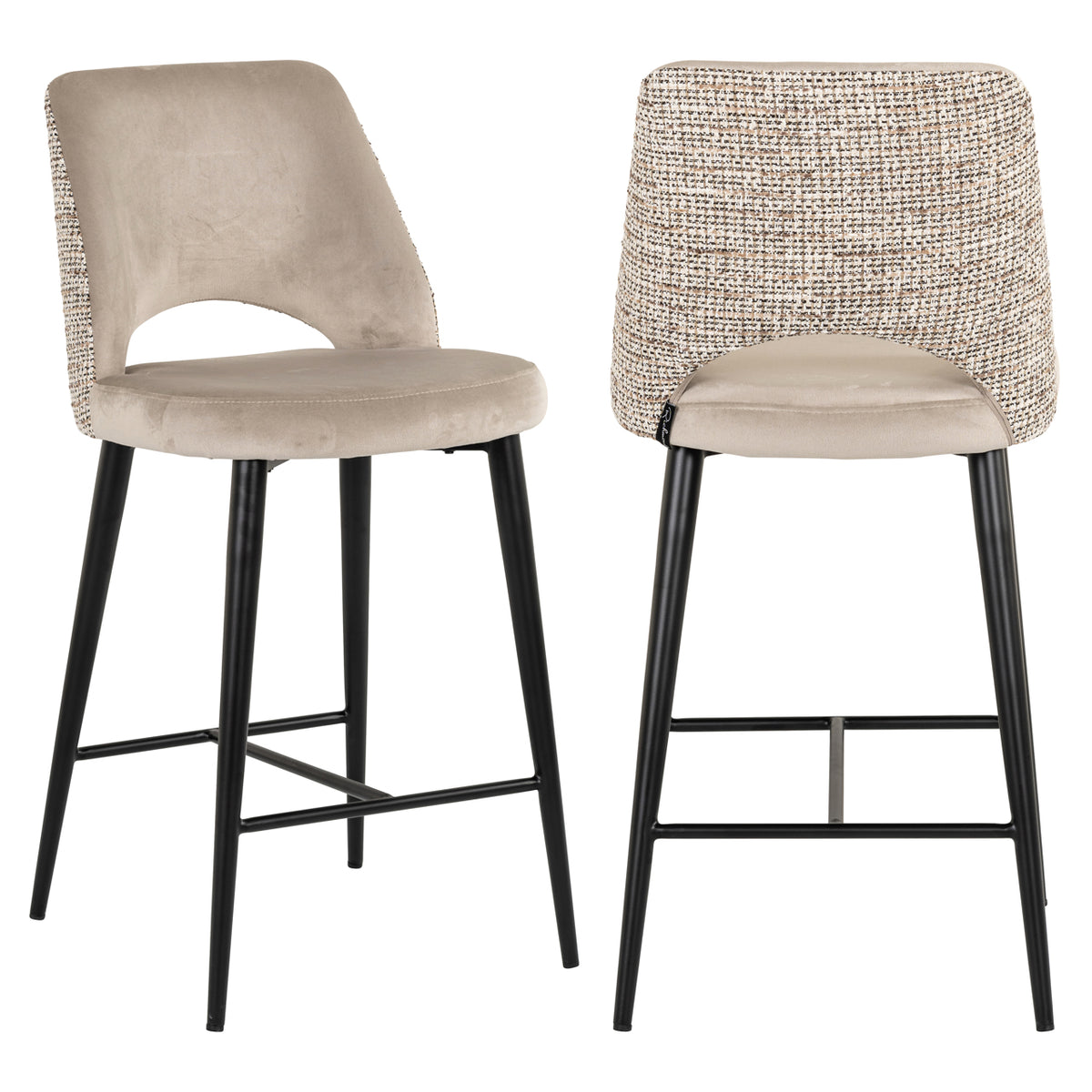 Counter stool Tabitha trendy nature fire retardant