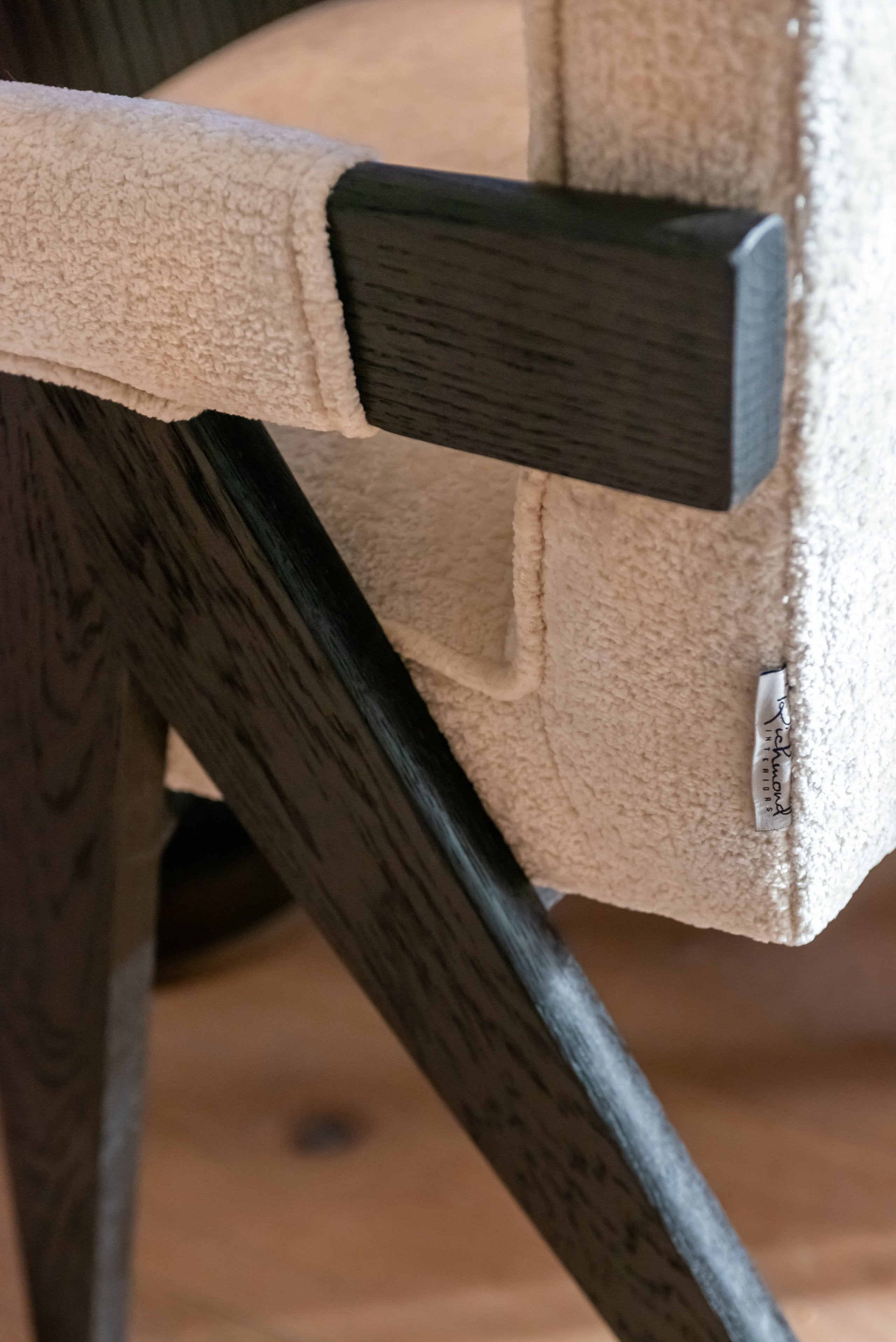 Dining chair Cooper white chenille