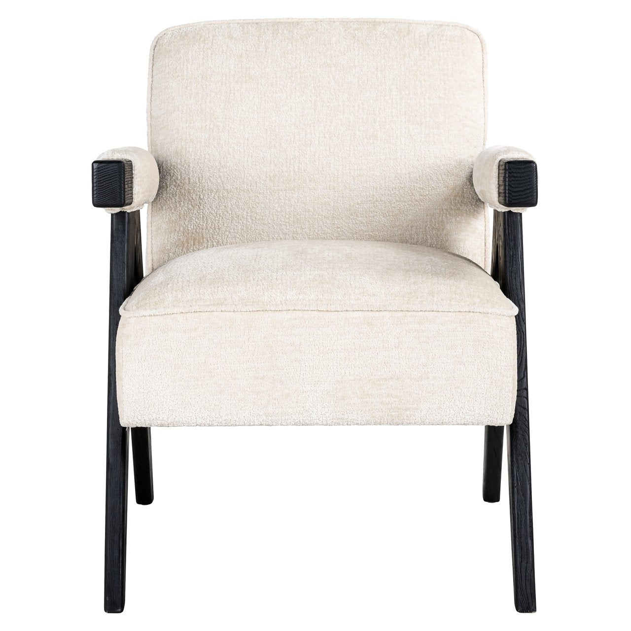 Lounge chair Cooper white chenille