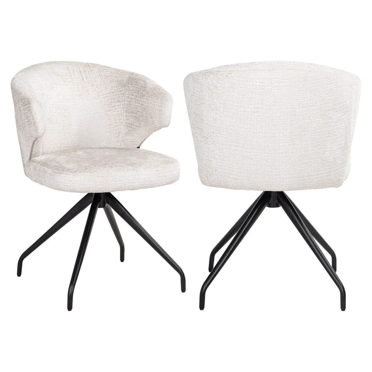 Dining chair Milly cream fusion swivel