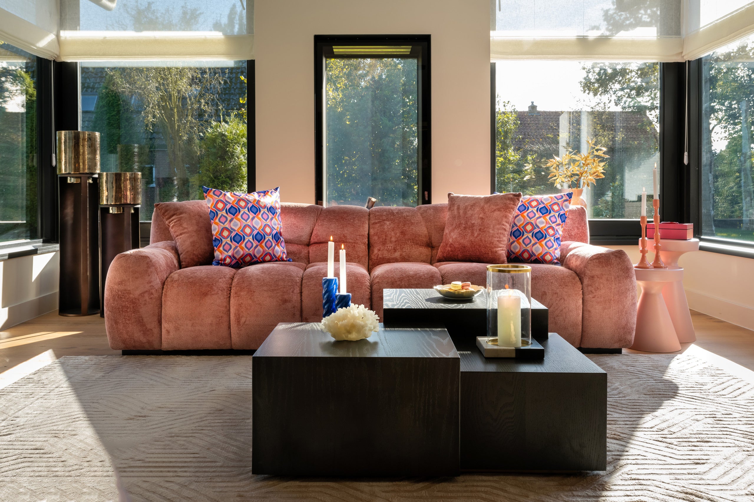 Sofa Charelle rose chenille