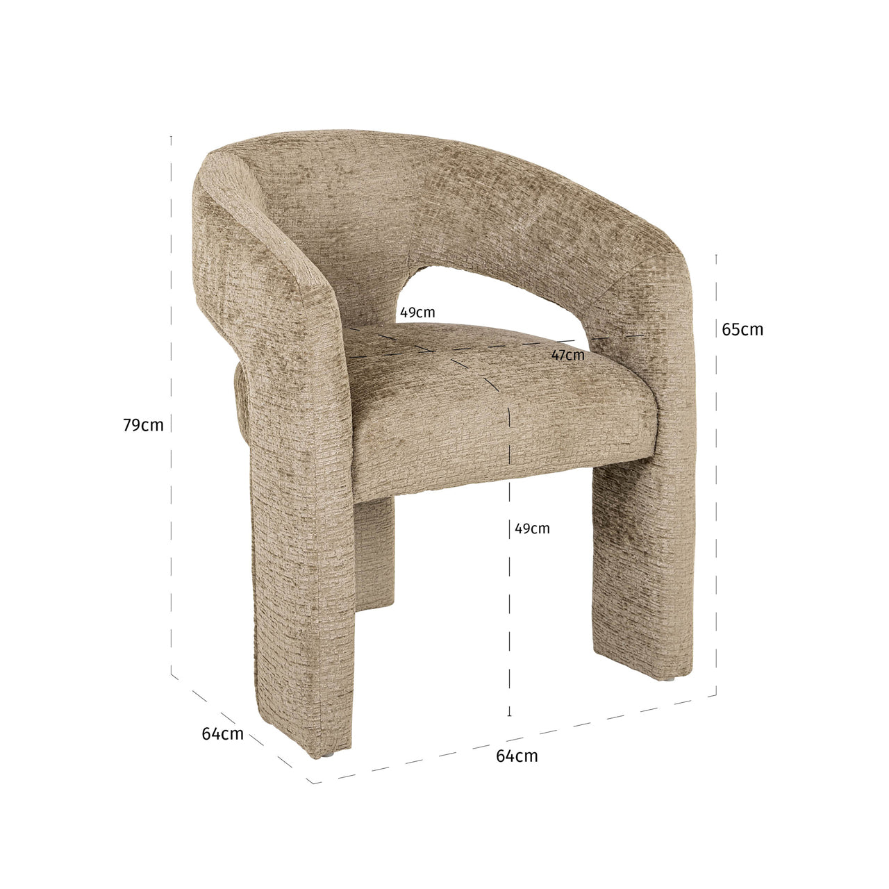 Dining chair Belle desert fusion fire retardant