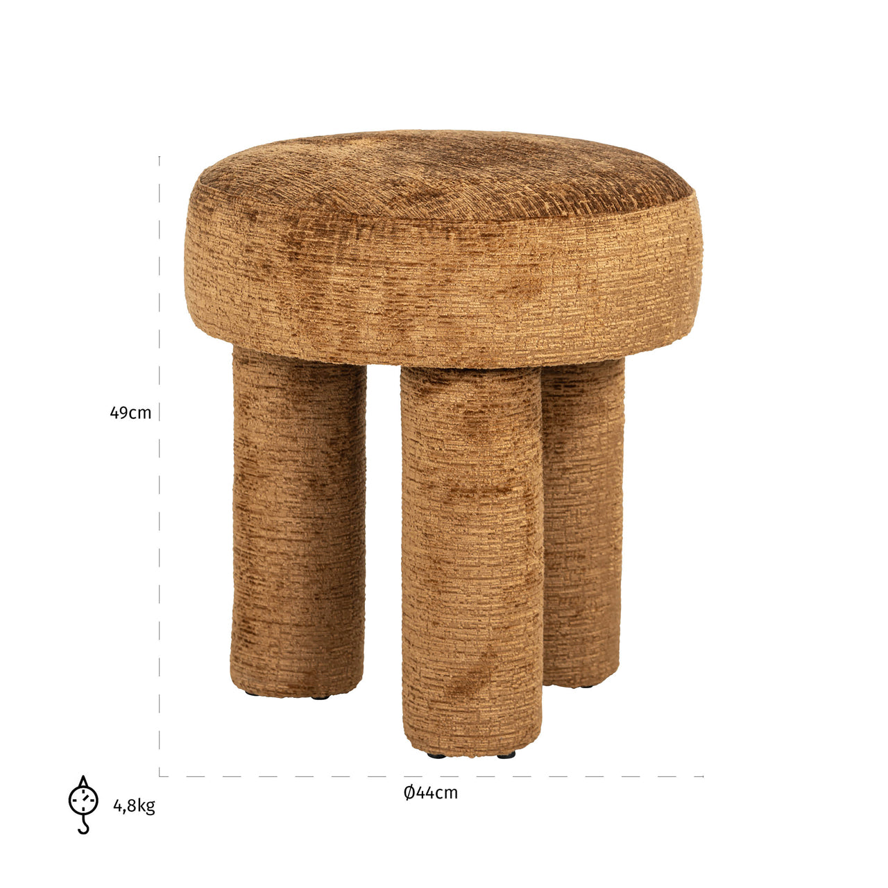 Pouffe & Footstool Pommery cognac fusion