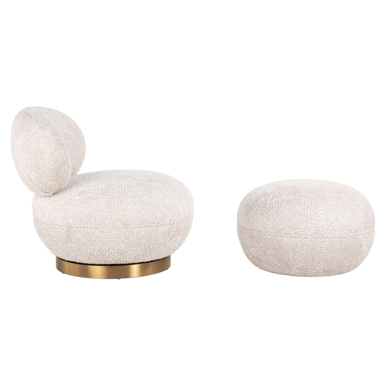 Pouffe & Footstool Jace lovely cream