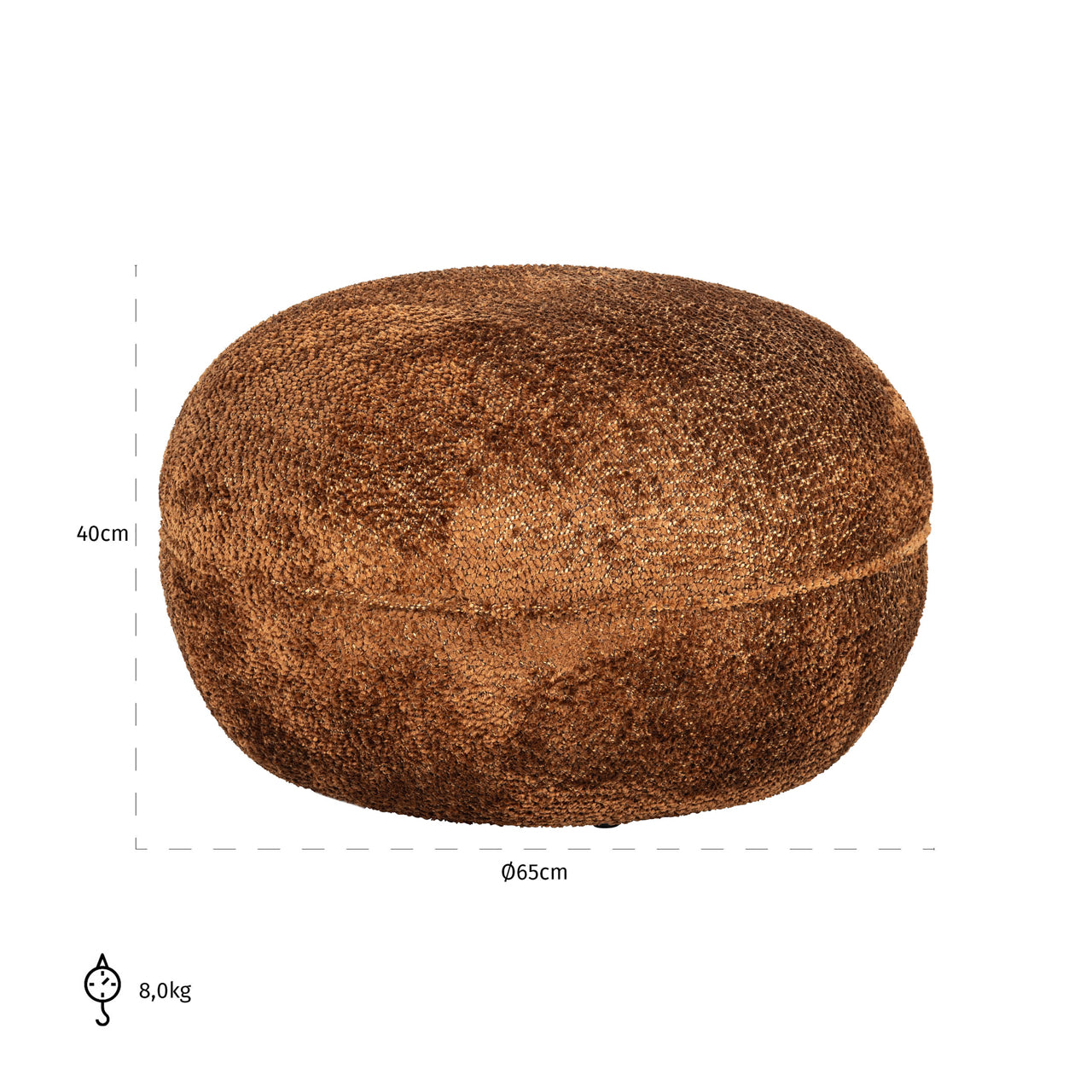 Pouffe & Footstool Jace lovely cinnamon