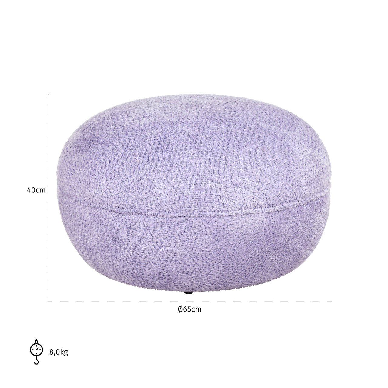 Pouffe & Footstool Jace lovely lavender