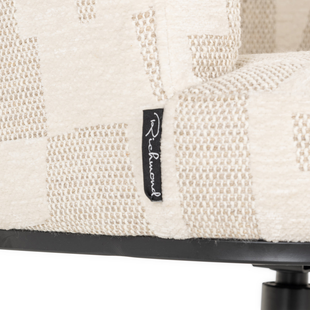 Dining chair Cheyenne beige graffic swivel