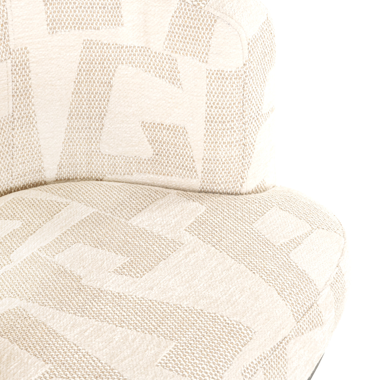 Dining chair Cheyenne beige graffic swivel