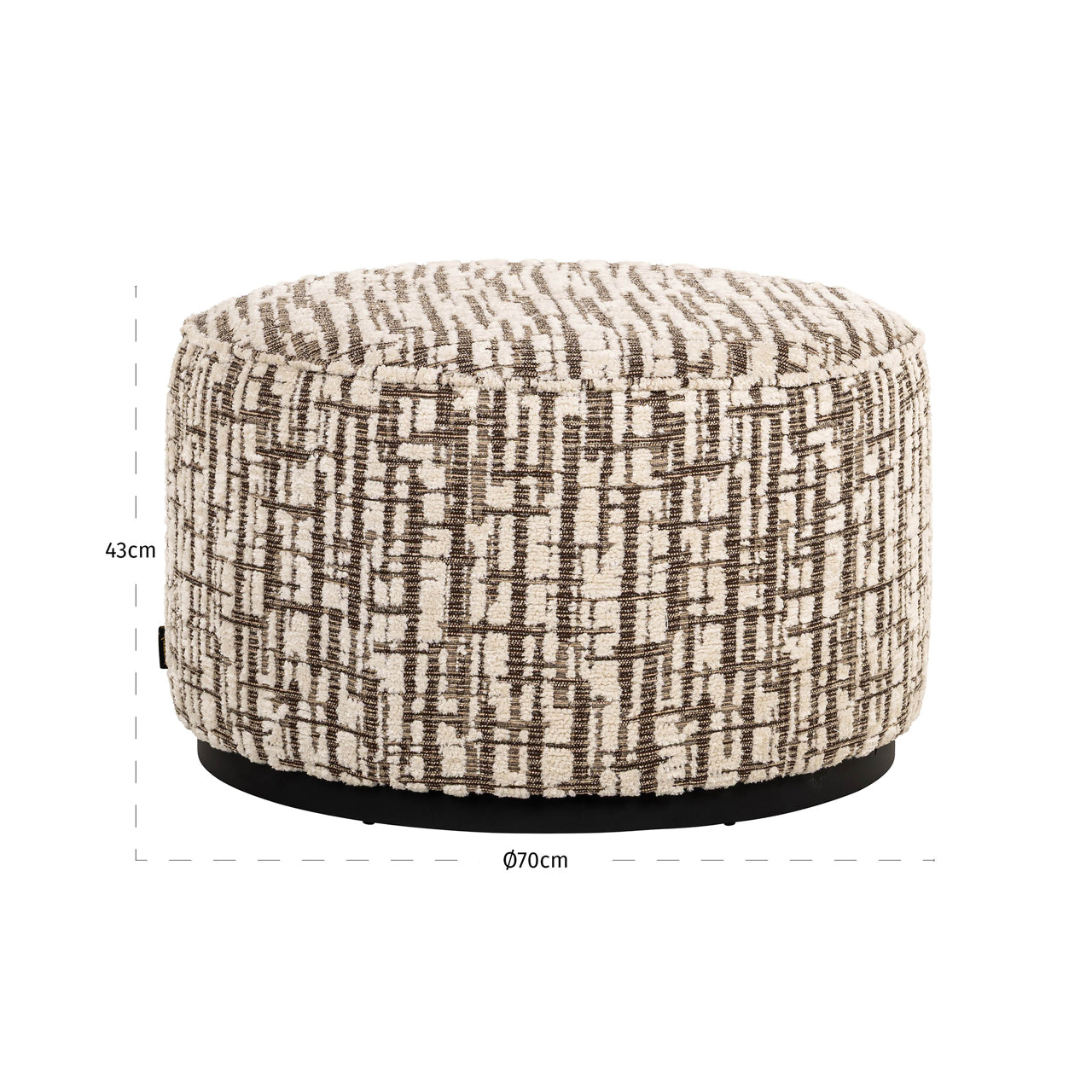Pouffe & Footstool Lexie cream 70Ø