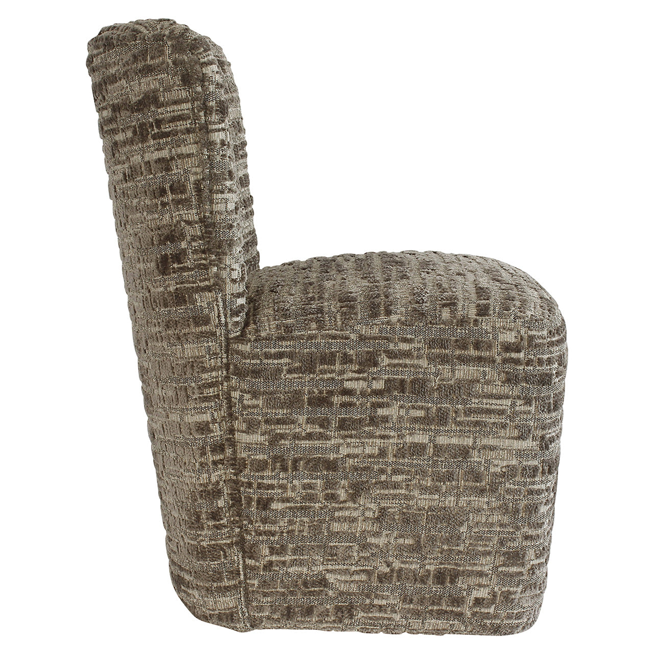 Dining chair Lorain greige on wheels