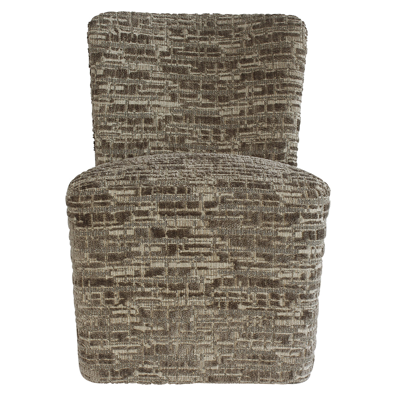 Dining chair Lorain greige on wheels