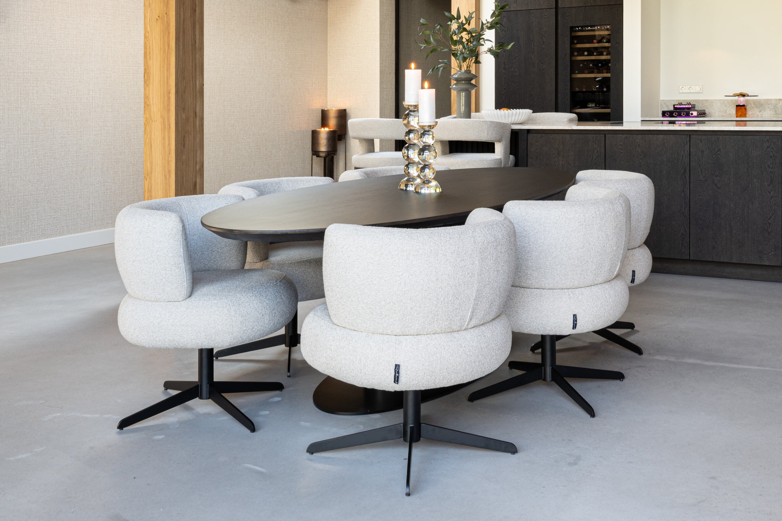 Dining chair Alexis biscotti swivel