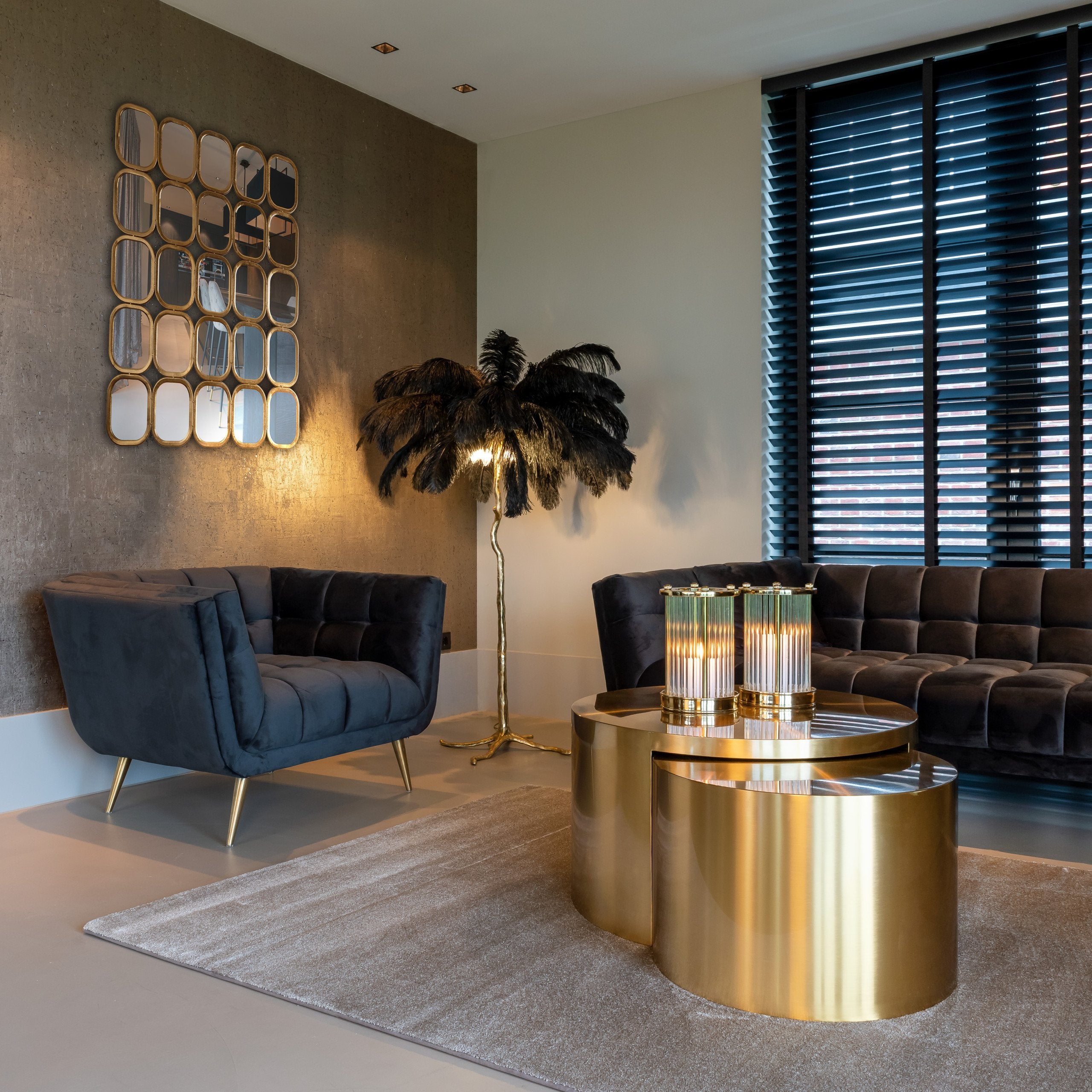 Sofa Huxley anthracite velvet