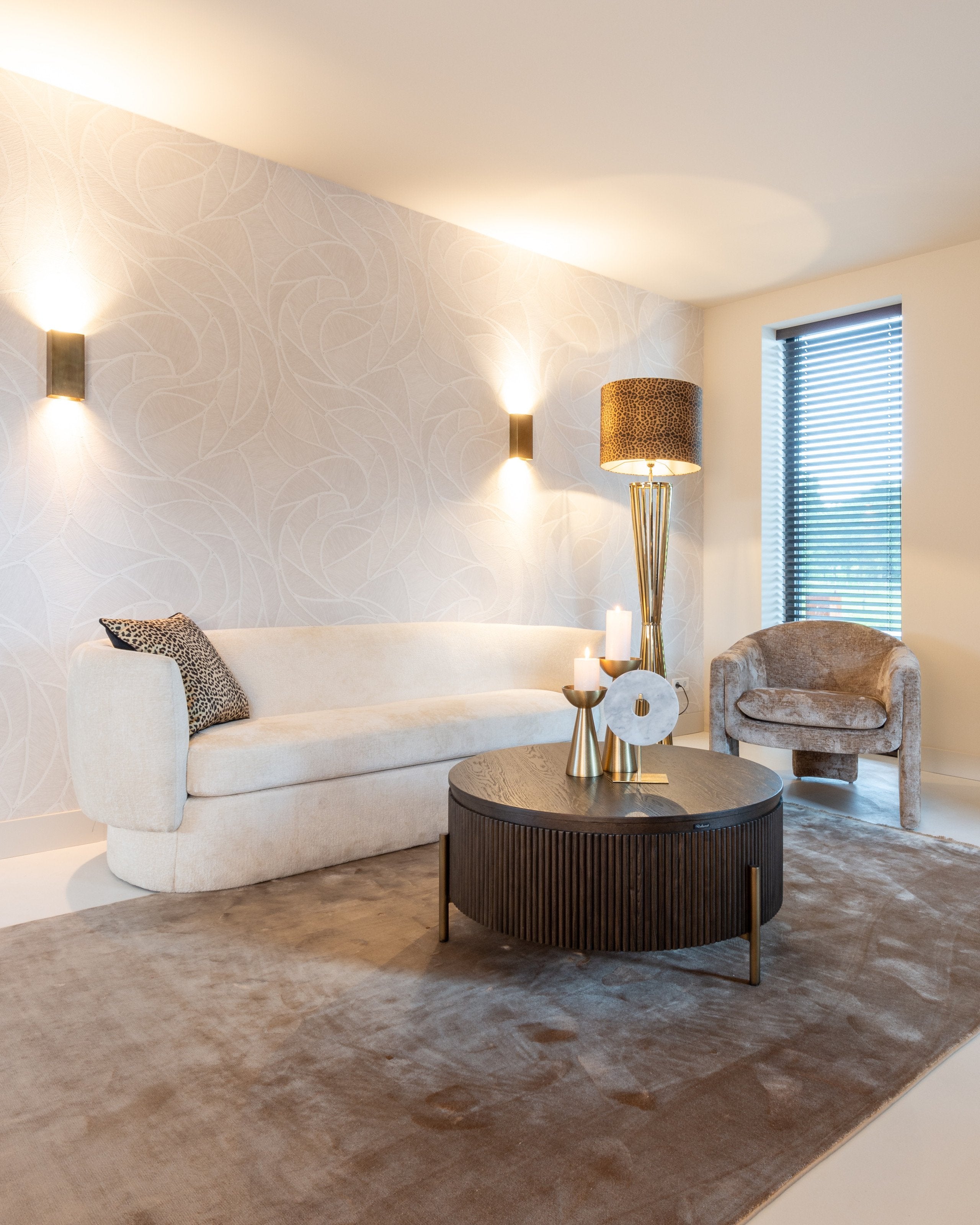 Coffee table Luxor brown 95Ø