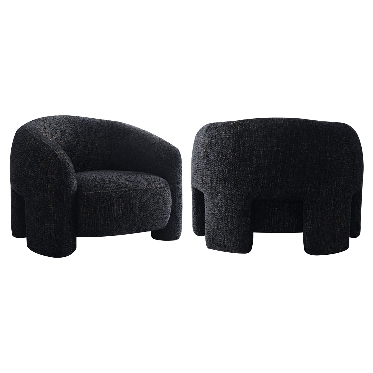 Lounge chair Milania lovely black
