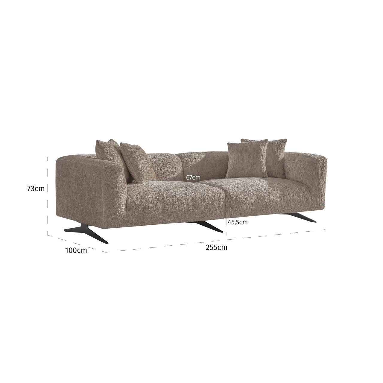 Sofa Hoxton lovely beige 3-seater