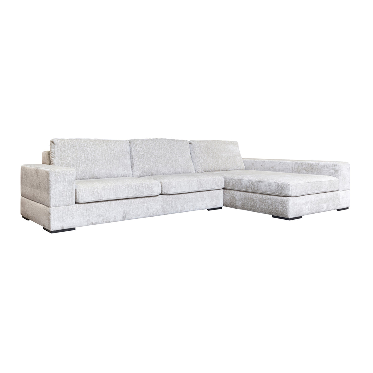 Sofa Pasha pearl island 3-seater + lounge right fully upholstered