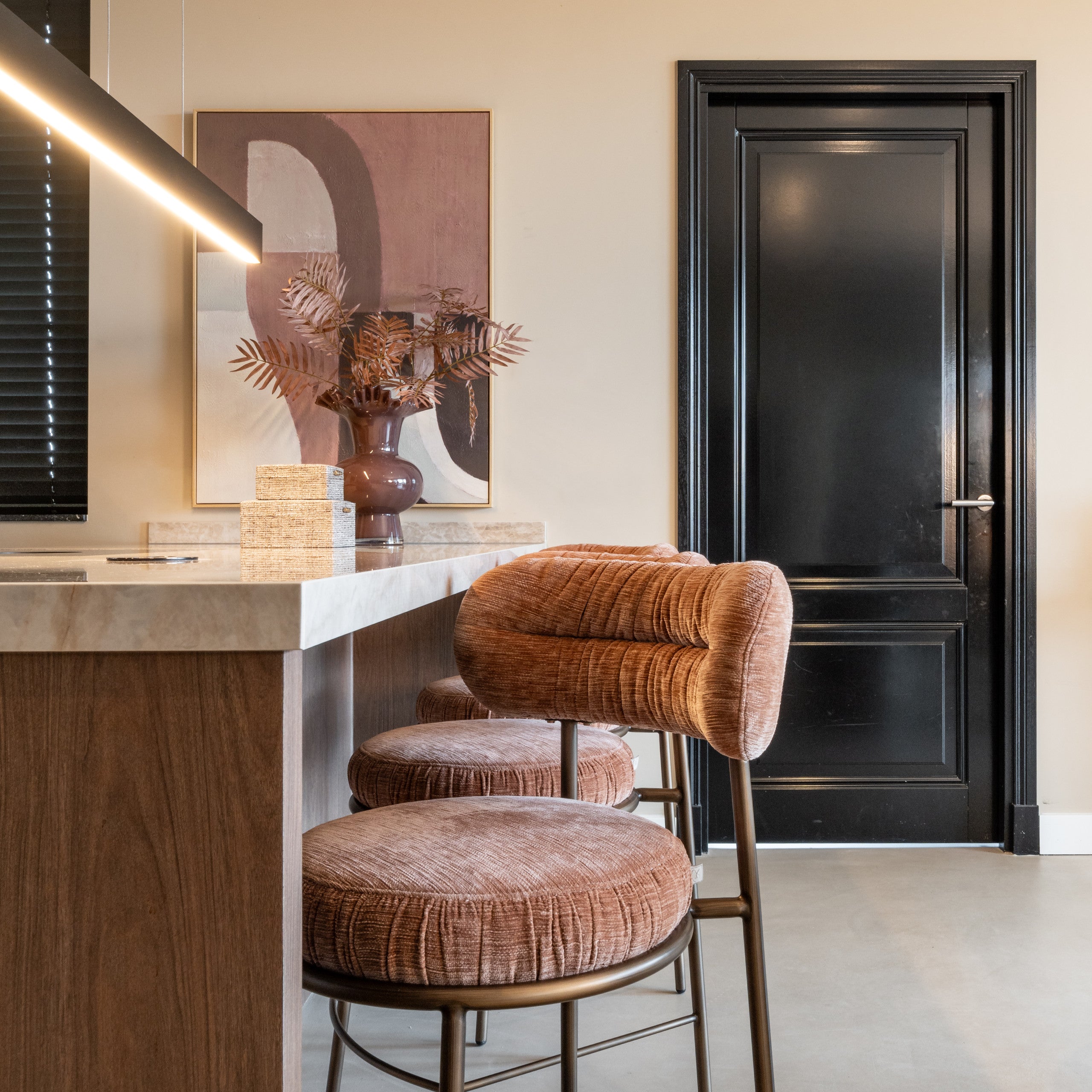 Counter stool Encanto Be straight mocha mousse