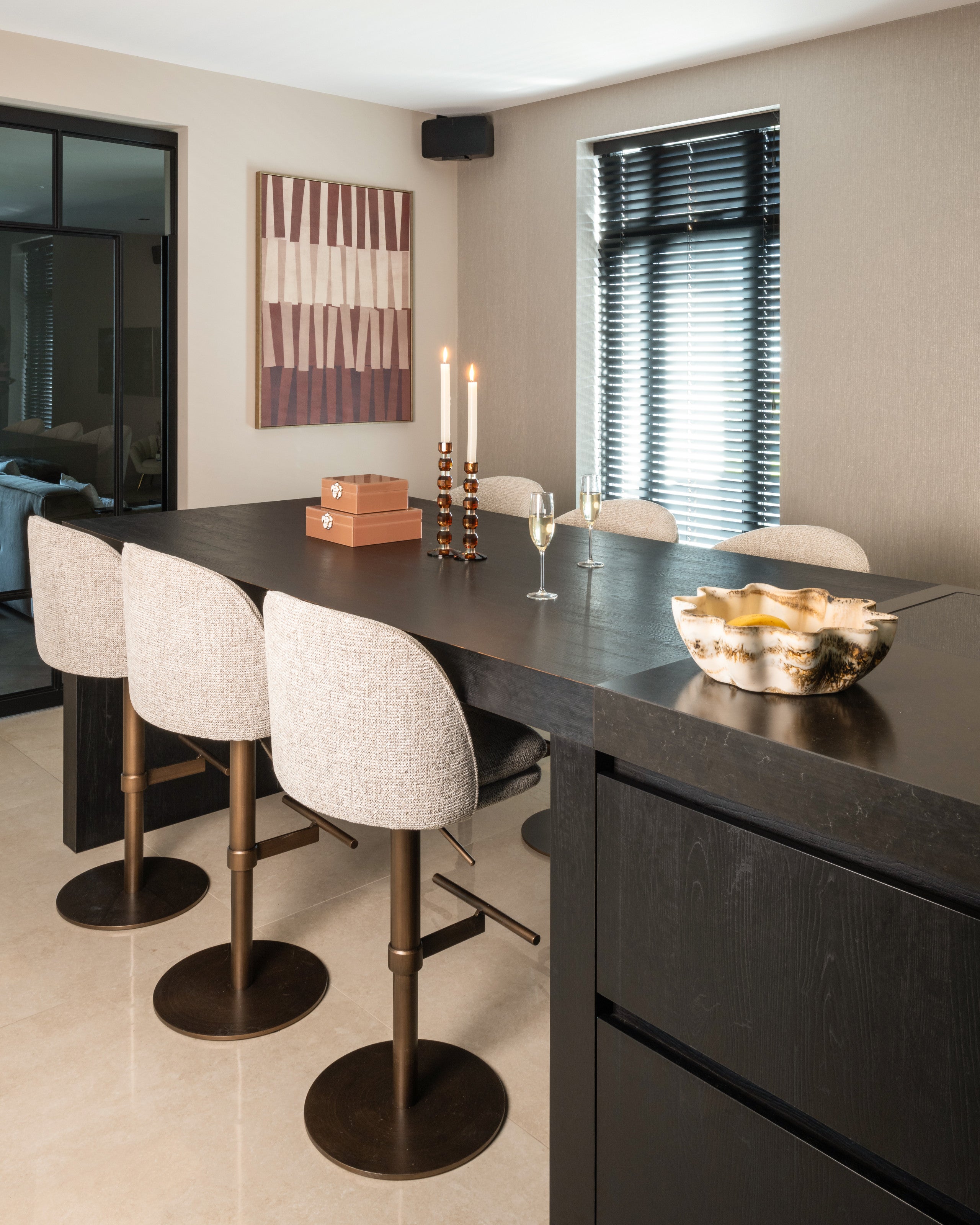 Bar stool Vesper mocca fancy swivel