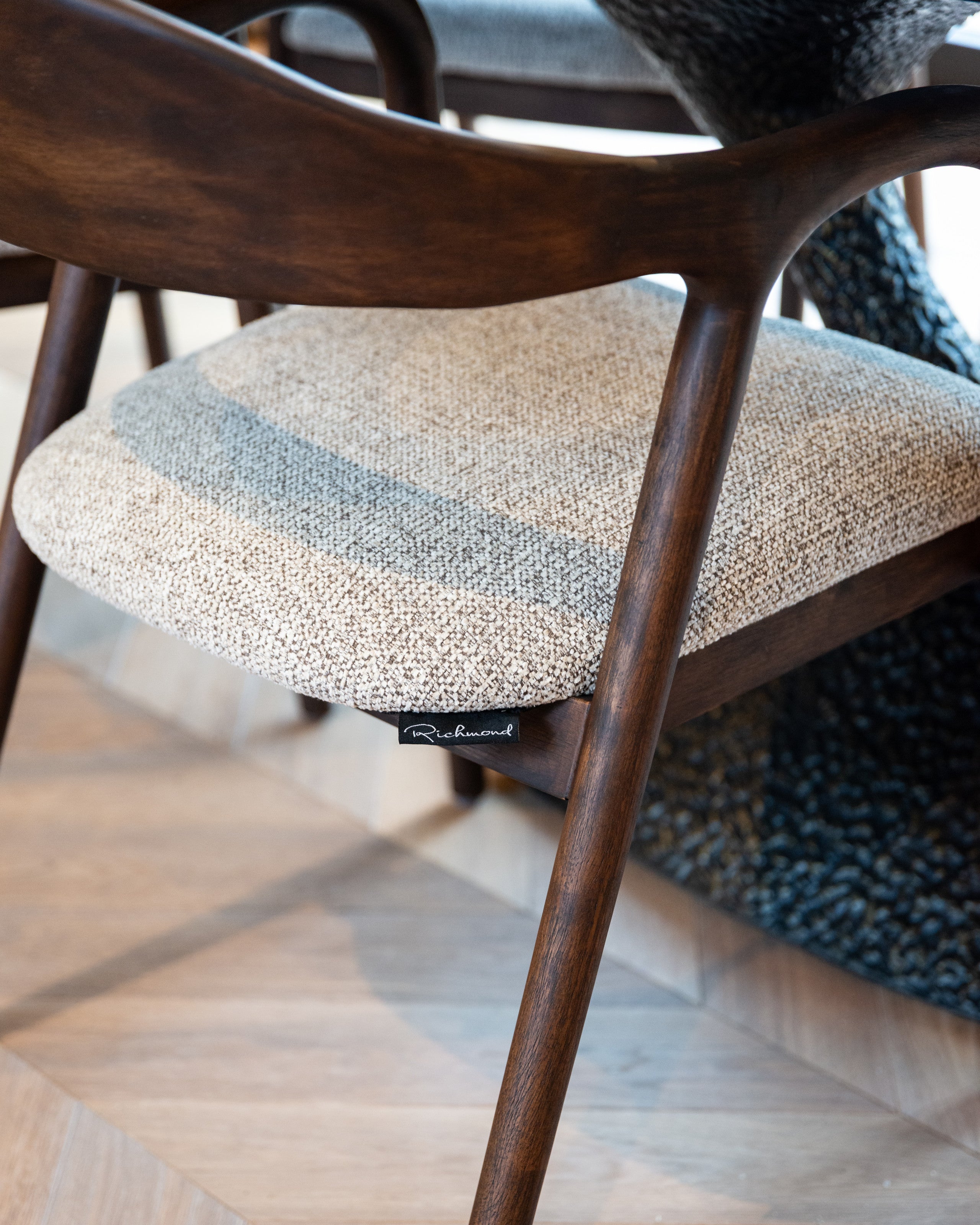 Dining chair Mihara mocca fancy fire retardant