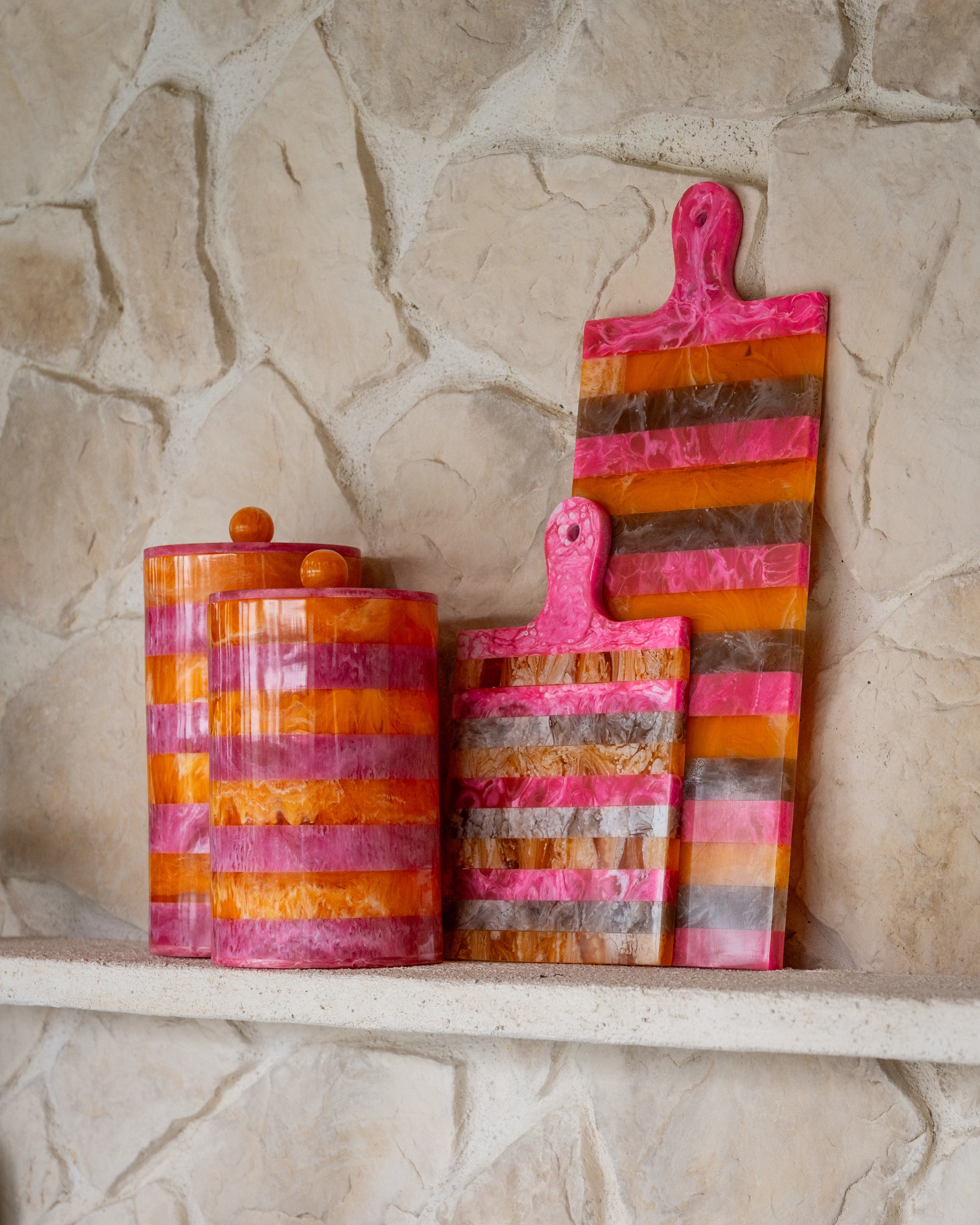 Storage box Lilybelle pink/orange storage jar small