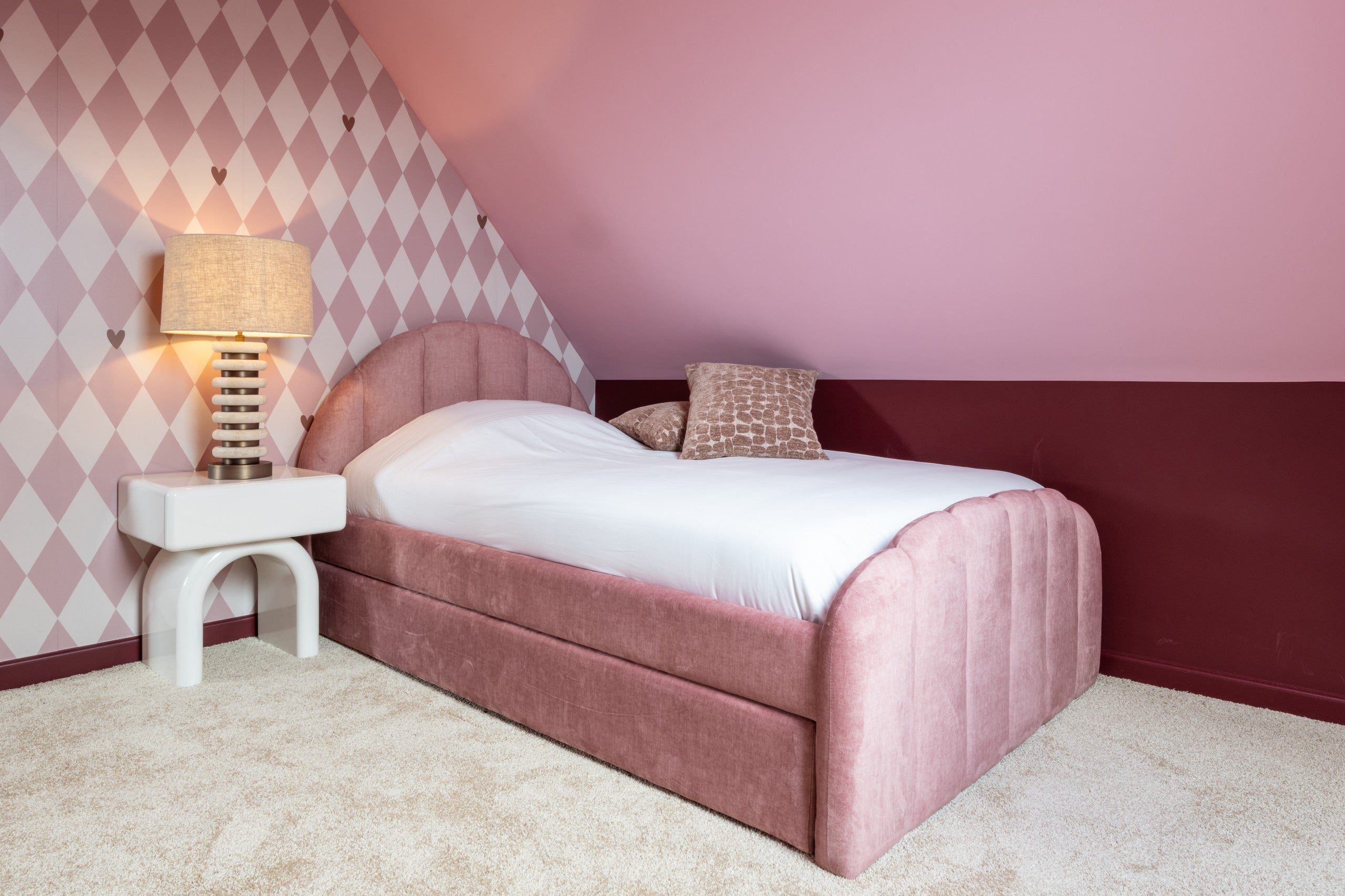 Bed Pixie rosewood jewel 120x200 with pull-out bed