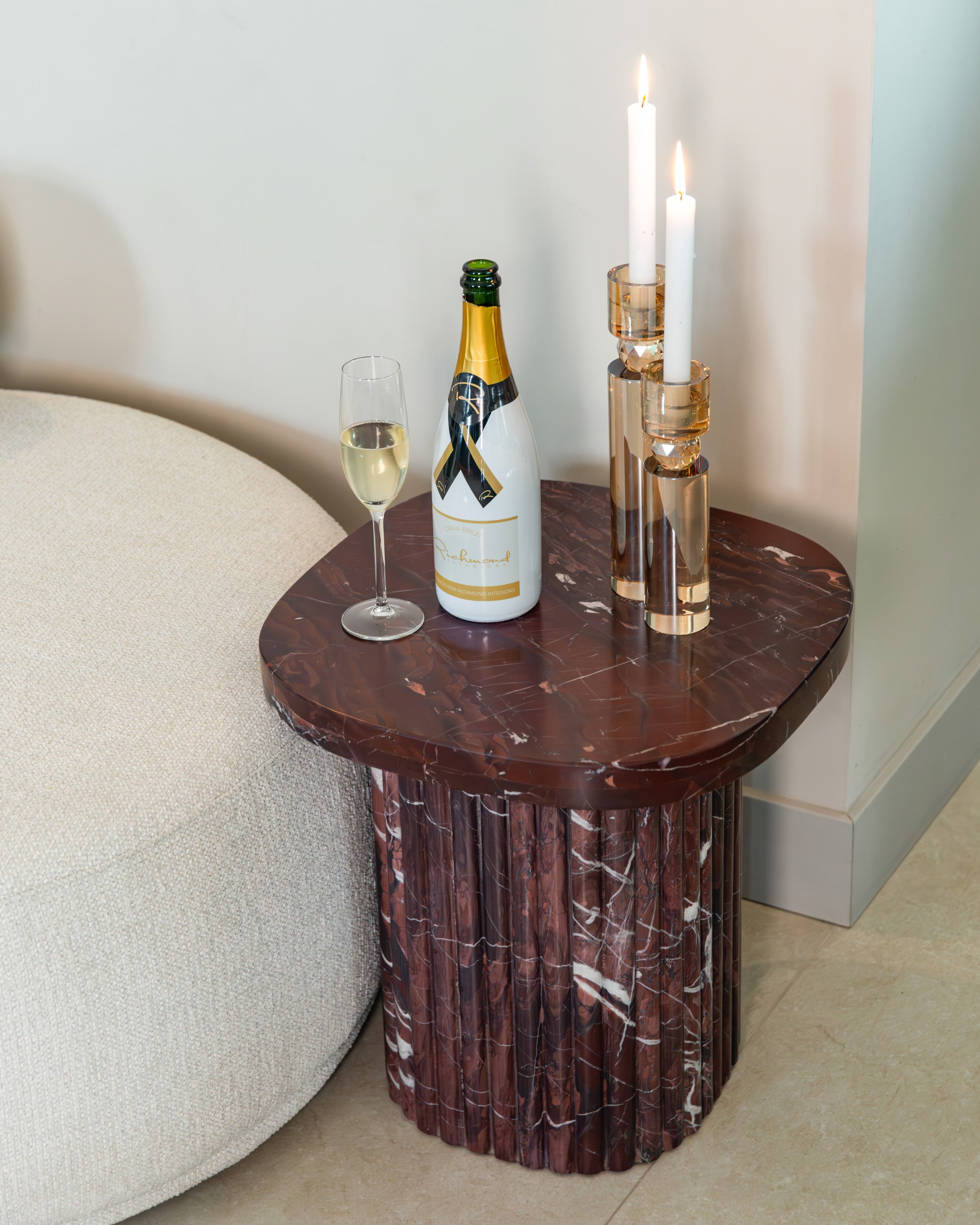 End table Orchid burgundy