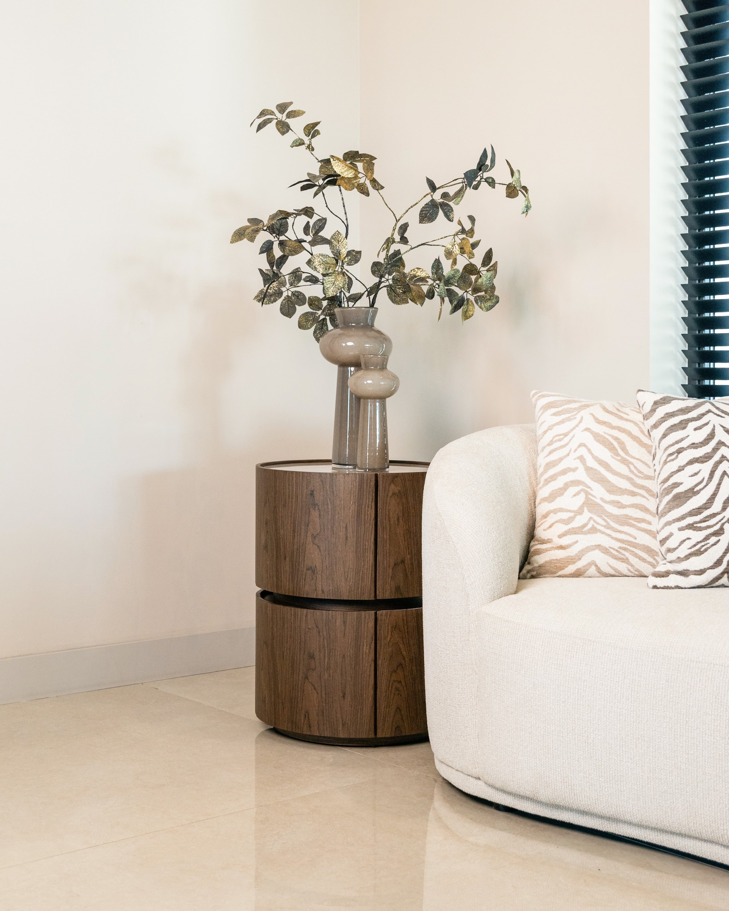 Nightstand Ellery brown 2-drawers