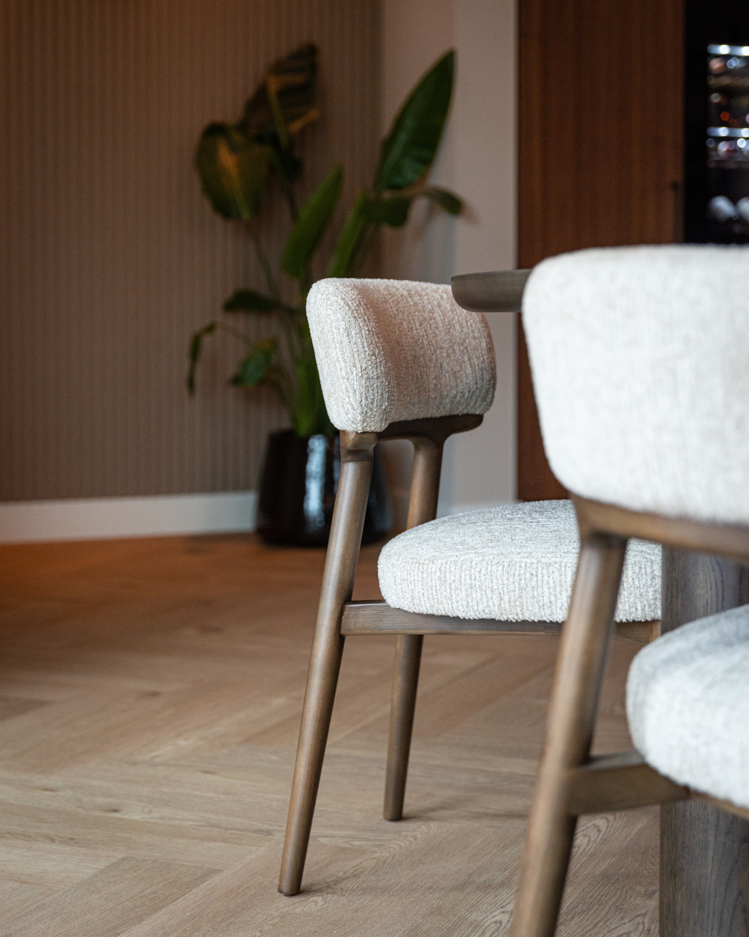 Dining chair Basker natural linear (Set of 2)
