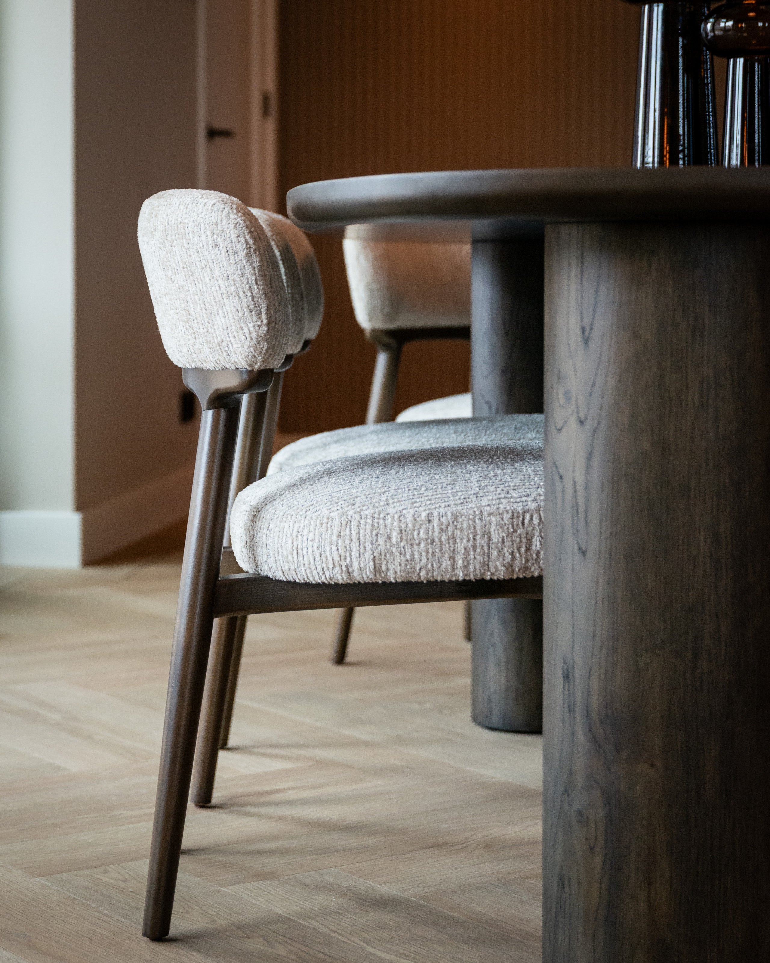 Dining chair Basker natural linear (Set of 2)