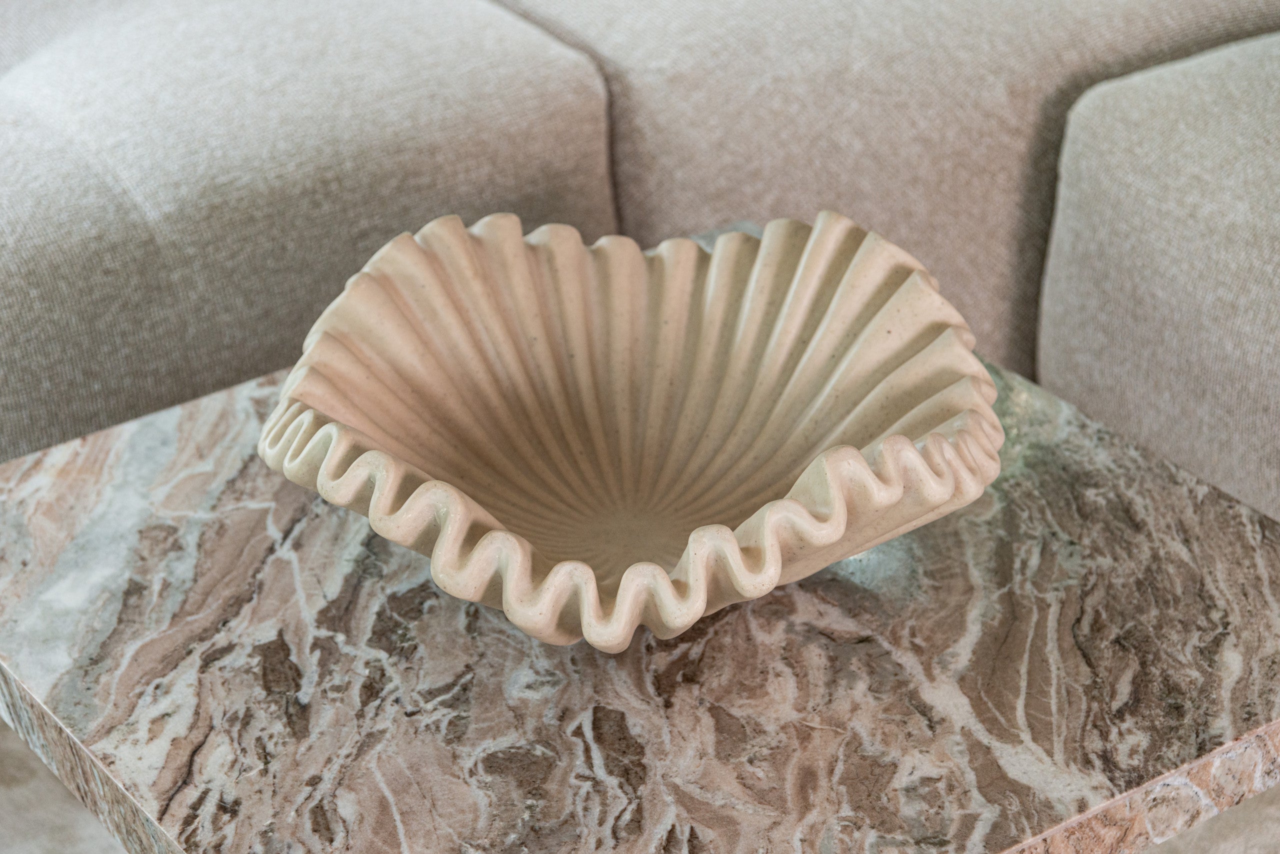 Coffee table Rashford Blush beige (Set of 2)
