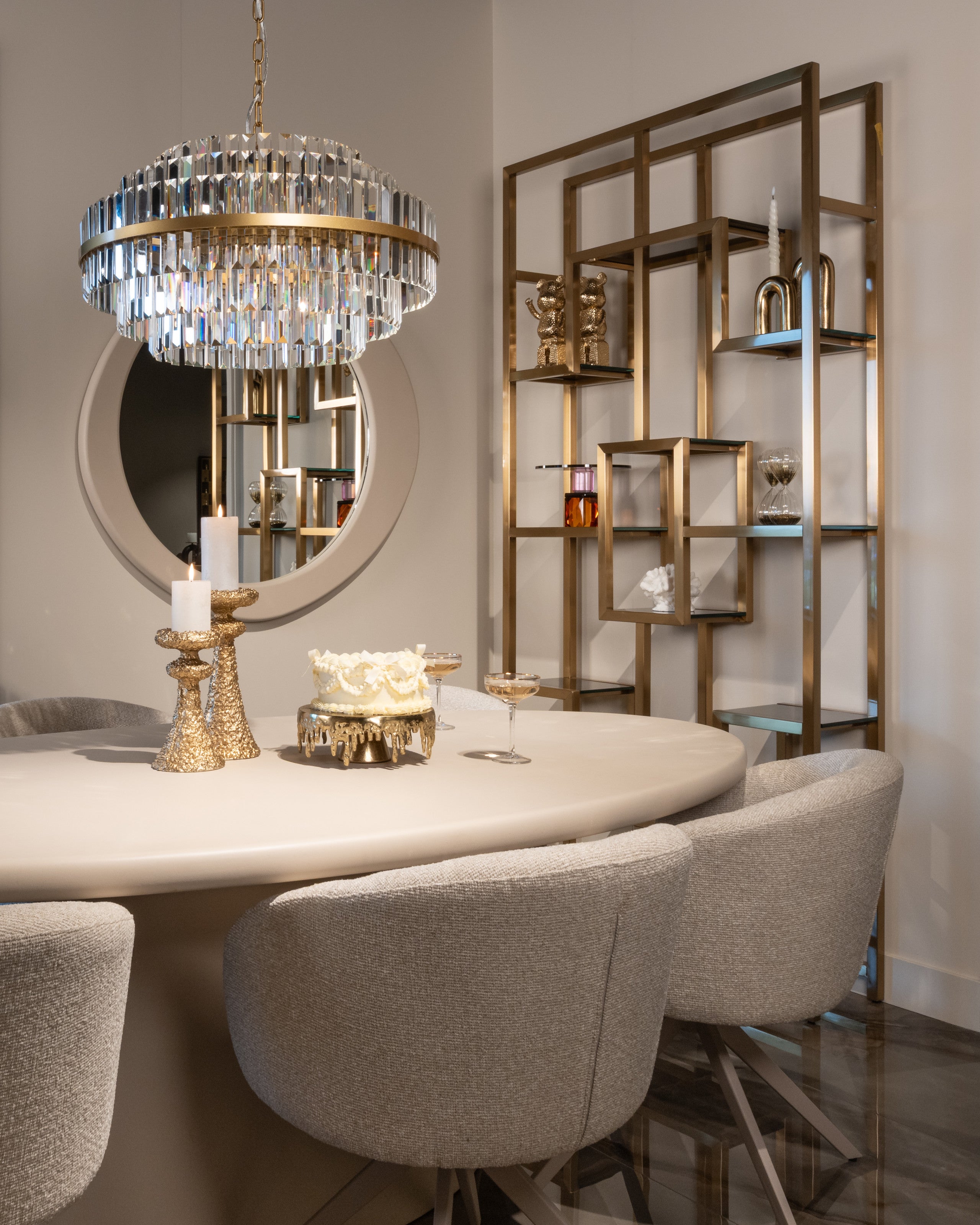 Dining chair Olivia biscotti swivel