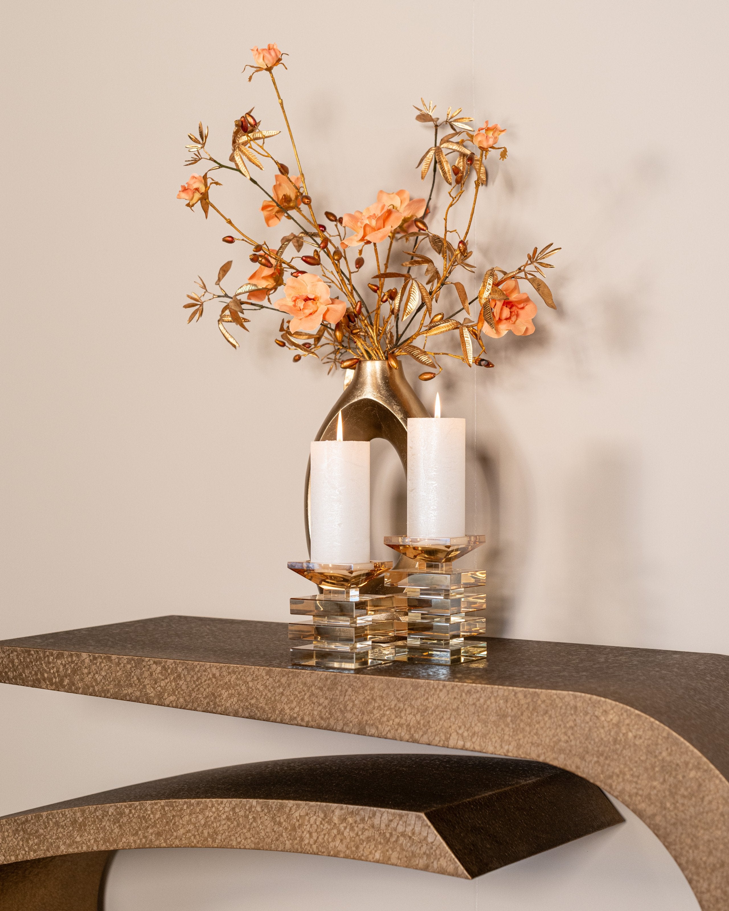 Vase Alma brushed gold large