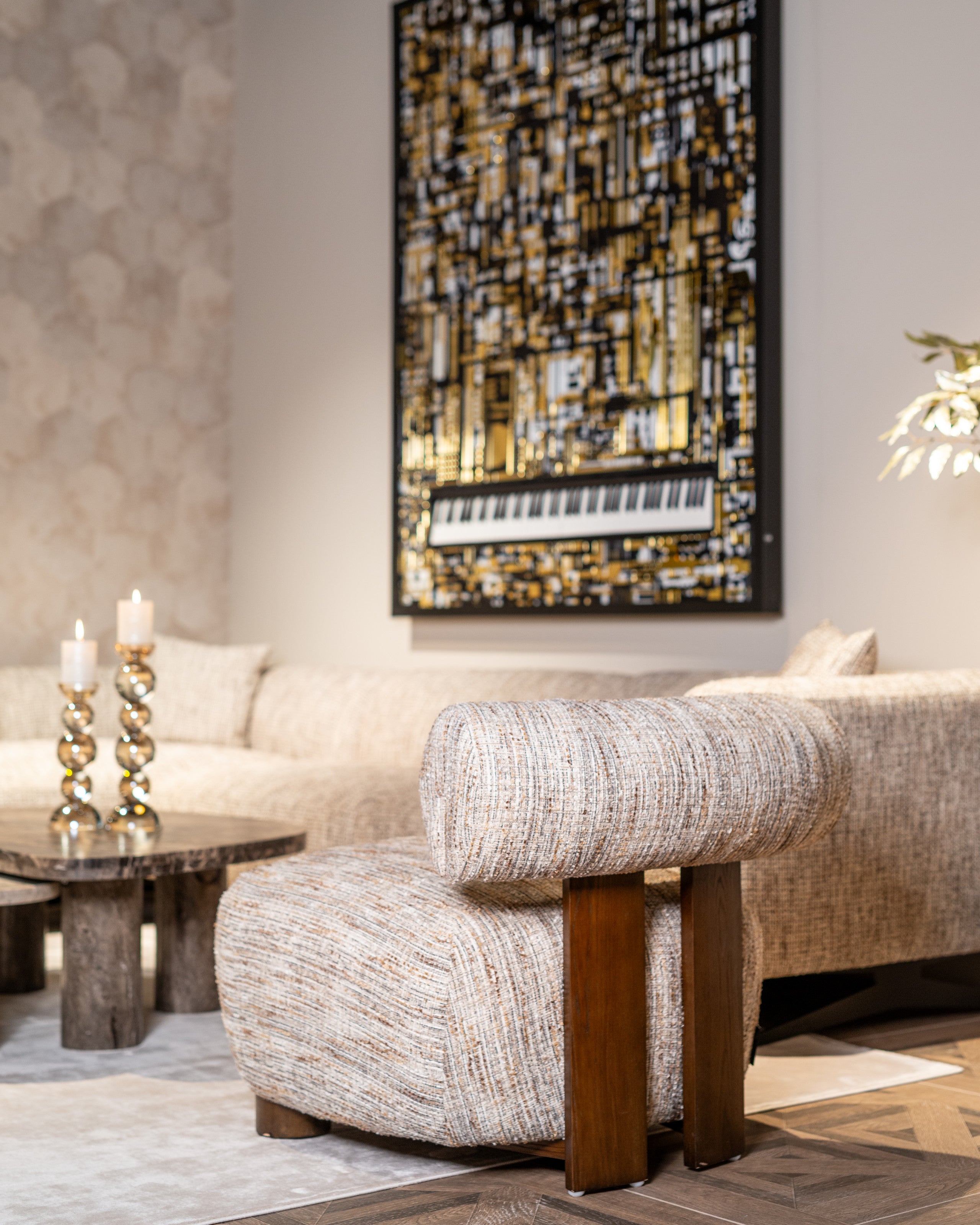 Wall art Wibi black/gold